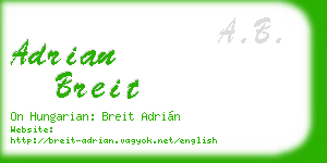 adrian breit business card